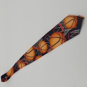 Ralph Marlin Tie Basketball Hoops Nets Orange Black Mens Workwear Funny